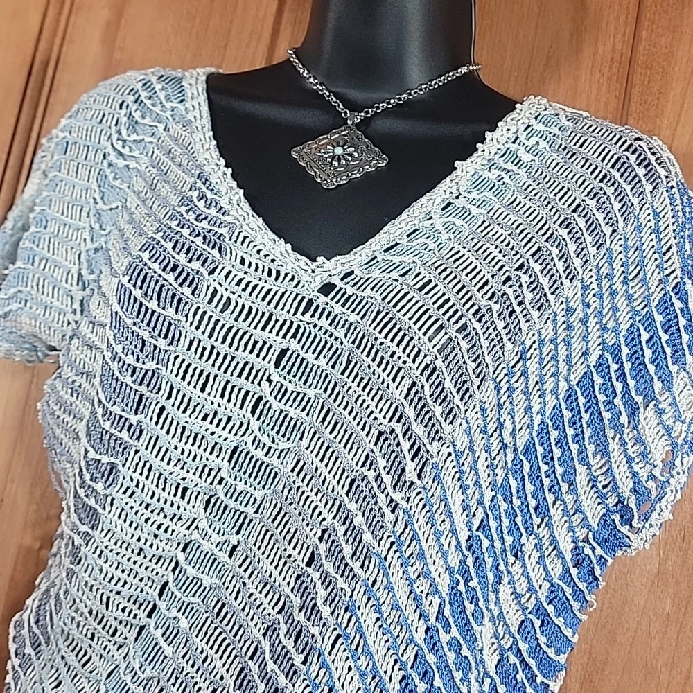 Cotton Crochet Mesh Top - Picture 2 of 11